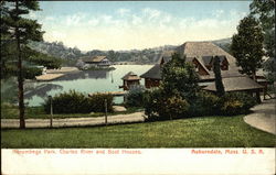 Norumbega Park, Charles River and Boat Houses Auburndale, MA Postcard Postcard