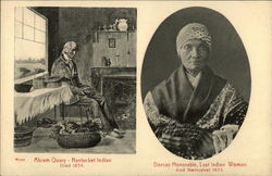 Abram Quary, Nantucket Indian, Died 1854 Dorcas Honorable, Last Indian Woman Postcard
