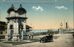 Canopy over Plymouth Rock and Boat Landing Massachusetts Postcard Postcard