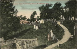 Panorama view of old Burying Ground Postcard