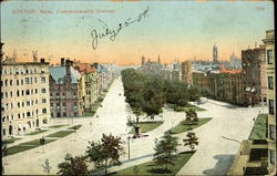 Bird's Eye View of Commonwealth Avenue Postcard