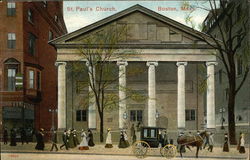 Street View of St Pauls Church Postcard