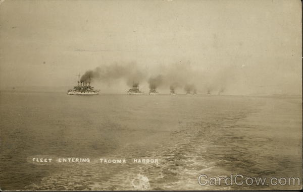 Fleet Entering Tacoma Harbor Navy