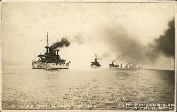 The Atlantic Fleet Entering Puget Sound Navy