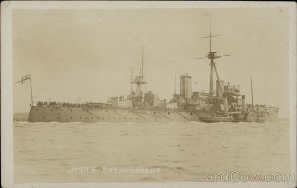 HMS Dreadnought on the Water Navy