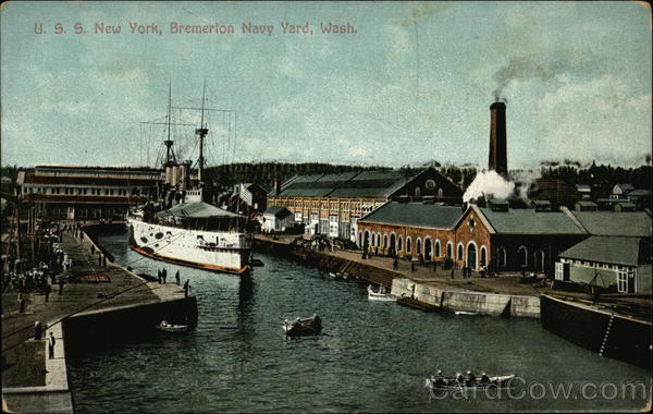 U.S.S. New York, Bremerton Navy Yard, Wash Washington