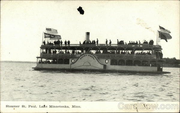 Steamer St. Paul, Lake Minnetonka, Minn Minnesota Steamers