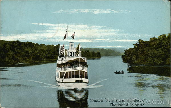 Steamer New Island Wanderer, Thousand Islands New York