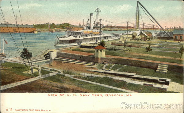 View of U. S. Navy Yard Norfolk Virginia