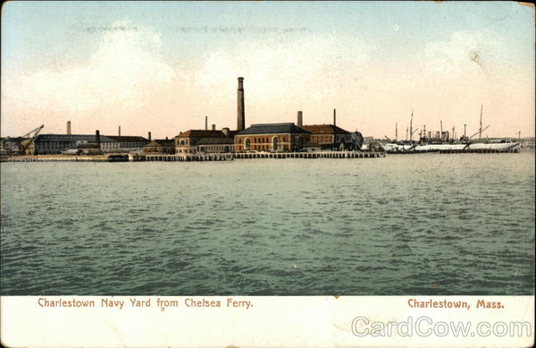 Charlestown Navy Yard from Chelsea Ferry Massachusetts