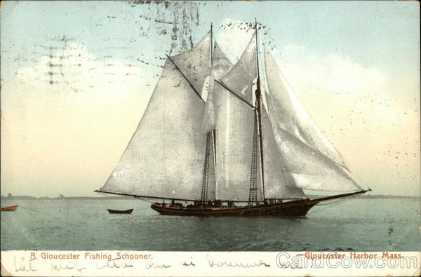 A Gloucester Fishing Schooner, Gloucester Harbor Massachusetts