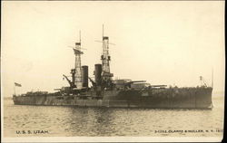 USS Utah on the Water Postcard