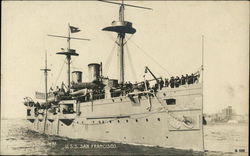 USS San Francisco on the Water Postcard