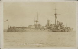 HMS Dreadnought on the Water Postcard
