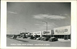 North Side Main Street, Newtown New Town, ND Postcard Postcard