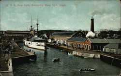 U.S.S. New York, Bremerton Navy Yard, Wash Washington Postcard Postcard