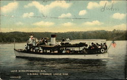 Lake Winnipesaukee, N.H., U.S. Mail Steamer Uncle Sam Postcard