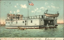 City Point Life Saving Station, Boston Harbor Massachusetts Postcard Postcard