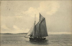 Fishing Schooner Outward Bound Sailboats Postcard Postcard