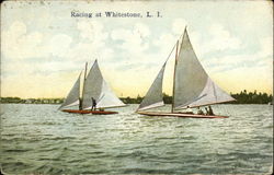 Racing at Whitestone, L.I Postcard
