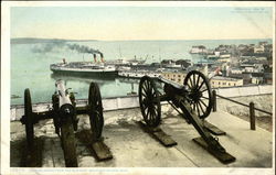 Looking Down from the Old Fort Mackinac Island, MI Postcard Postcard