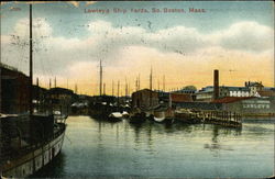 Lawley's Ship Yards South Boston, MA Postcard Postcard