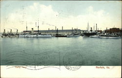 Navy Yard Norfolk, VA Postcard Postcard