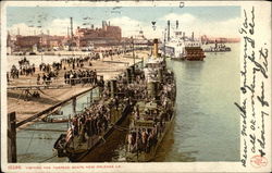 Visiting the Torpedo Boats Postcard
