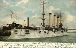 U.S. Navy, Armored Cruiser Brooklyn Postcard