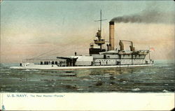 U.S. Navy - The New Monitor "Florida" Postcard