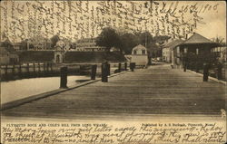 Plymouth Rock and Cole's Hill from Long Wharf Postcard