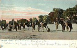 Drill of Mountain Battery Postcard