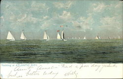 Yachting at Atlantic City Postcard