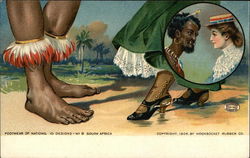 Footwear of Nations, 10 Designs - No. 9 South Africa Postcard