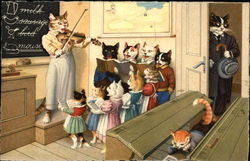 A music school of cats Postcard