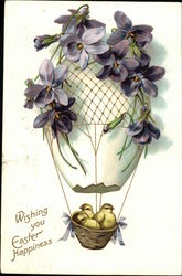 Wishing You Easter Happiness with Egg Balloon and Chicks Wishing You Easter Happiness with Egg Balloon and Chicks
