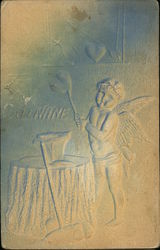 Cupid Forging Heart Arrow Postcard