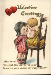 Two Children, One in Chair Postcard Postcard