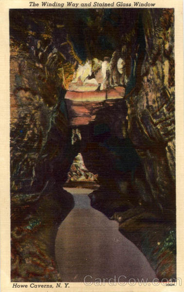 The Winding Way and Stained Glass Window Howe Caverns New York