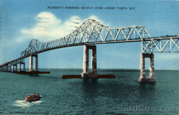Florida's Sunshine Skyway Over Lower Tampa Bay
