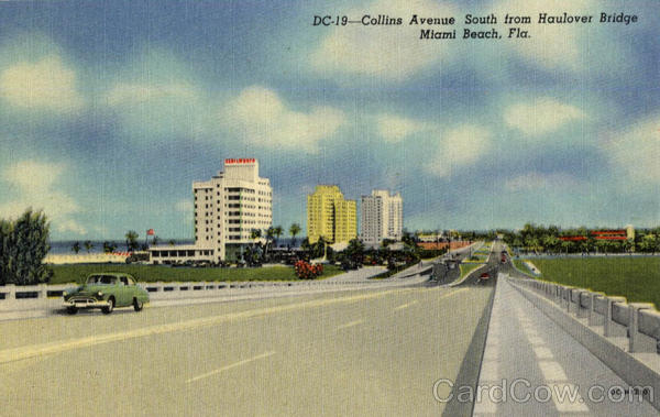 Collins Avenue South from Haulover Bridge Miami Beach Florida