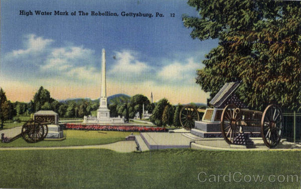 High Water Mark of The Rebellion Gettysburg Pennsylvania