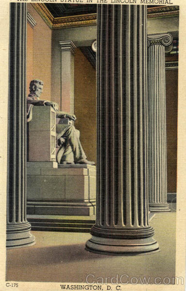 The Lincoln Statue in The Lincoln Memorial Washington District of Columbia