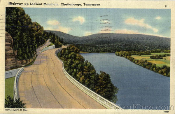 Highway up Lookout Mountain Chattanooga Tennessee