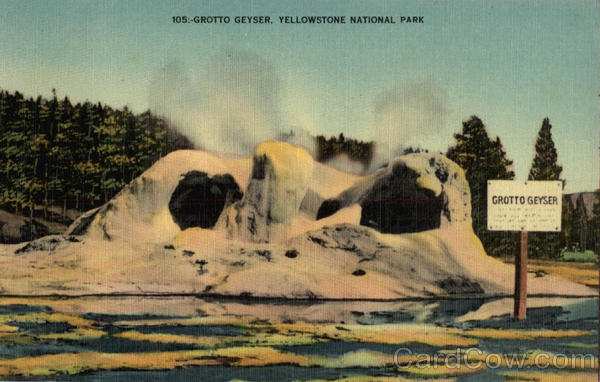 Grotto Geyser Yellowstone National Park Wyoming
