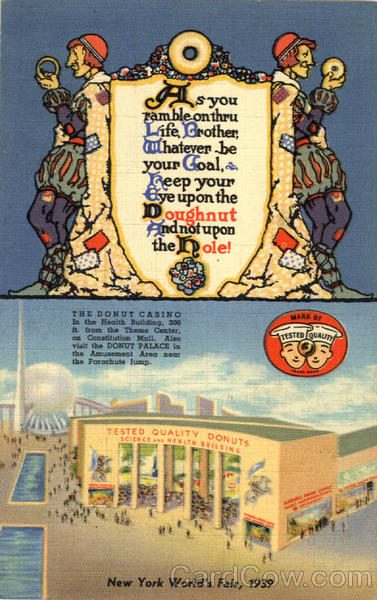 New York World's Fair Donut Casino 1939 NY World's Fair