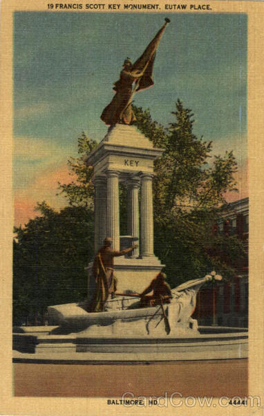 Francis Scott Key Monument, Eutaw Place Baltimore Maryland