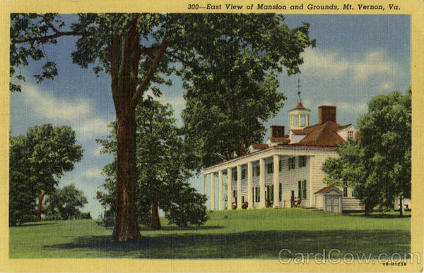 East View of Mansion and Grounds Mount Vernon Virginia