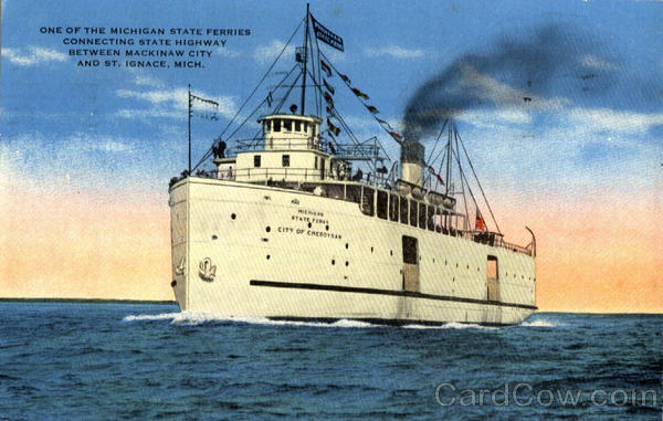 One of the Michigan State Ferries Connecting State Highway, Between Mackinaw City and St. Ignace