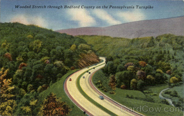 Wooded Stretch through Bedford County on the Pennsylvania Turnpike